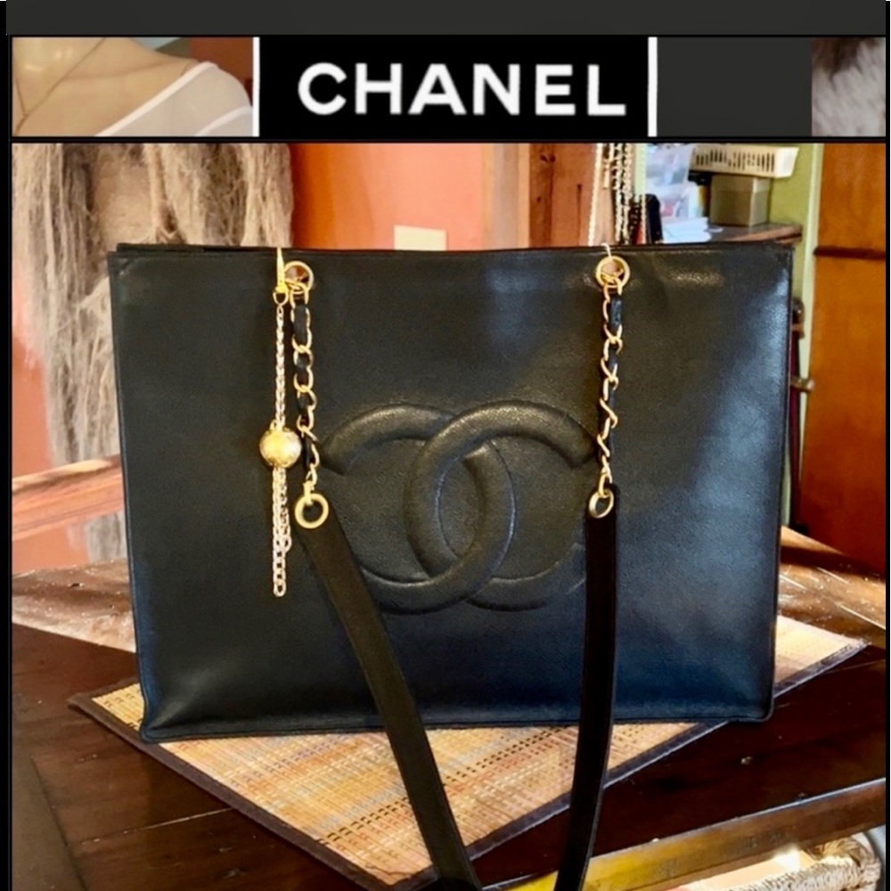 CHANEL CC Celebrity Jumbo Shopper XL💥Hard 2 Find GorG💥EUC Retired Retai